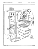 FREEZER COMPARTMENT Diagram and Parts List for RC20FA-3AW 5N35A Amana Refrigerator