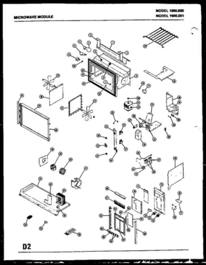 05 - Page 1 Diagram and Parts List for 1990001  Litton Microwave Oven Combo
