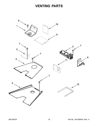 Venting Parts Diagram and Parts List for JGRP636HM00  Maytag Range