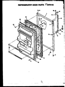 Section 1 Diagram and Parts List for GFS142 MN11 Caloric Refrigerator