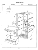 FREEZER COMPARTMENT Diagram and Parts List for FA16AN-1M 9Q55A Magic Chef Freezer