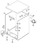 CABINET Diagram and Parts List for CDE6000A  Crosley Dryer