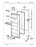FRESH FOOD DOOR Diagram and Parts List for RD22FA-3A 5N60A Amana Refrigerator