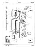 FREEZER DOOR Diagram and Parts List for RD22FA-3A 5N60A Amana Refrigerator