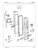 FREEZER DOOR Diagram and Parts List for NDNS229GZA 7L35A Maytag Refrigerator