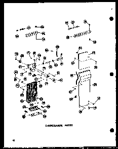 Evaporator Parts Diagram and Parts List for SD19W-C-P60340-23WC  Amana Refrigerator