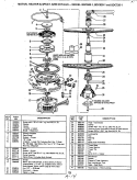 MOTOR, HEATER & SPRAY ARM (BDC520 - 1) Diagram and Parts List for BDC520-1  Magic Chef Dishwasher