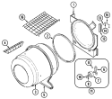 TUMBLER Diagram and Parts List for YE226LV  Magic Chef Dryer