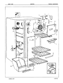FREEZER COMPARTMENT Diagram and Parts List for NNS227GZA 7L34A Maytag Refrigerator