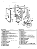 TUB (BDC720 - 1) Diagram and Parts List for BDC720-1  Magic Chef Dishwasher