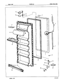 FRESH FOOD DOOR Diagram and Parts List for RC20FA-2A 5N56A Amana Refrigerator