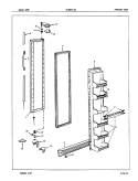 FREEZER DOOR Diagram and Parts List for RC20FA-2A 5N56A Amana Refrigerator