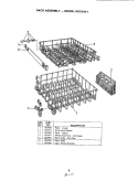 RACK ASSEMBLY (BDC420 - 1) Diagram and Parts List for BDC420-1  Magic Chef Dishwasher