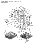 TUB ASSEMBLY Diagram and Parts List for DU120CA-01  Magic Chef Dishwasher