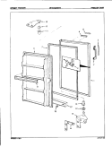 FREEZER DOOR Diagram and Parts List for DF15BUMWHT 8V054 Admiral Freezer