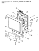 DOOR Diagram and Parts List for DU96CN-01  Magic Chef Dishwasher