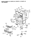 TUB ASSEMBLY Diagram and Parts List for DU96CN-01  Magic Chef Dishwasher