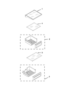 Refrigerator Shelf Parts Diagram and Parts List for JS48PPDUDB15  Jenn-Air Refrigerator