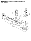 PUMP ASSEMBLY Diagram and Parts List for DU96CN-01  Magic Chef Dishwasher