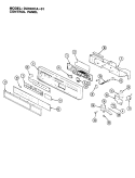 CONTROL PANEL Diagram and Parts List for DU100CA-01  Magic Chef Dishwasher