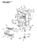 TUB ASSEMBLY Diagram and Parts List for DU100CA-01  Magic Chef Dishwasher
