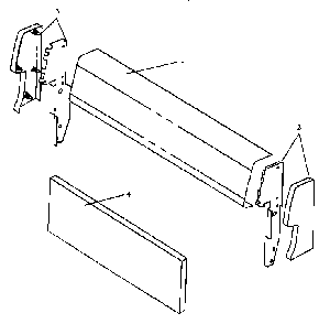 Backguard Assembly Diagram and Parts List for EHN3412W P1142499NW Caloric Range