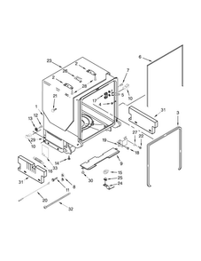 Tub And Frame Parts Diagram and Parts List for MDB8949SBB3  Maytag Dishwasher