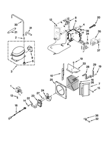 Upper Unit Parts Diagram and Parts List for JB36NXFXLW02  Jenn-Air Refrigerator