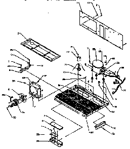 Unit Parts Diagram and Parts List for SXD25A-P1162436W  Amana Refrigerator