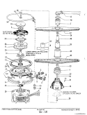 MOTOR, HEATER & SPRAY ARM Diagram and Parts List for DU25B-  Admiral Dishwasher