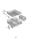 RACK Diagram and Parts List for DU24D6AC  Maytag Dishwasher