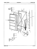 FREEZER DOOR Diagram and Parts List for UCP180BCLWH 8V066 Maytag Freezer