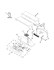 Control Panel Parts Diagram and Parts List for JJW3830DB01  Jenn-Air Wall Oven