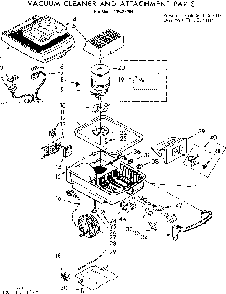 Base Assembly Diagram and Parts List for 11628994  Kenmore Canister Vacuum