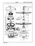 MOTOR, HEATER & SPRAY ARM Diagram and Parts List for DU24H6CB  Magic Chef Dishwasher