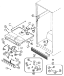Part Location Diagram of 69411-1 Whirlpool TOP, F.F. COMPARTMENT
