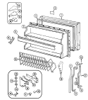 FREEZER DOOR Diagram and Parts List for RB214TM  Amana Refrigerator