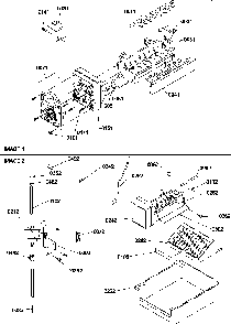 Ice Maker Parts And Add On Ice Maker Kit Diagram and Parts List for SB520TW-P1308601WW  Amana Refrigerator