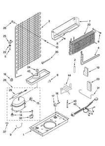 Unit Parts Diagram and Parts List for MTB1551EEW00  Maytag Refrigerator
