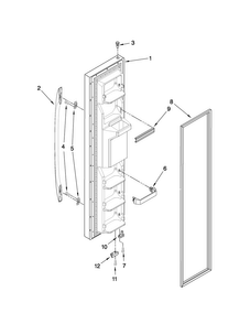 Freezer Door Parts Diagram and Parts List for MSD2274VEM01  Maytag Refrigerator