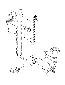 Fill, Drain And Overfill Parts Diagram and Parts List for 66512833K314  Kenmore Dishwasher