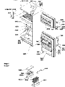 Door, Hinges And Accessories Diagram and Parts List for TG18V1L-P1194604WL  Amana Refrigerator