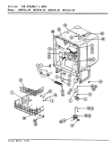 TUB ASSEMBLY Diagram and Parts List for DU75CA-20  Magic Chef Dishwasher