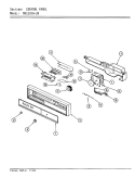 CONTROL PANEL Diagram and Parts List for DU110CA-20  Magic Chef Dishwasher