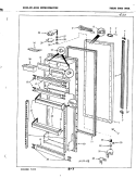 FRESH FOOD DOOR Diagram and Parts List for RND22AA-3A 3M53B Admiral Refrigerator