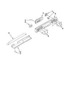 Control Panel Parts Diagram and Parts List for MES5875BCS20  Maytag Range