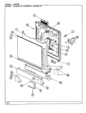 DOOR Diagram and Parts List for DU96DN-35  Magic Chef Dishwasher