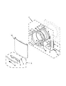 Door Parts Diagram and Parts List for MGD4000BW1  Maytag Dryer