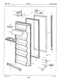 FRESH FOOD DOOR Diagram and Parts List for NENS227FH 5M50B Crosley Refrigerator