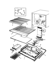 None Diagram and Parts List for RB19KA-3A-AG60A  Magic Chef Refrigerator